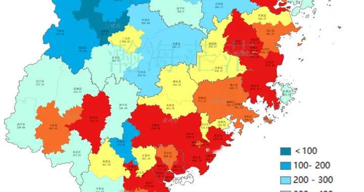 2025年福建省各地市、区县生产总值和人均生产总值