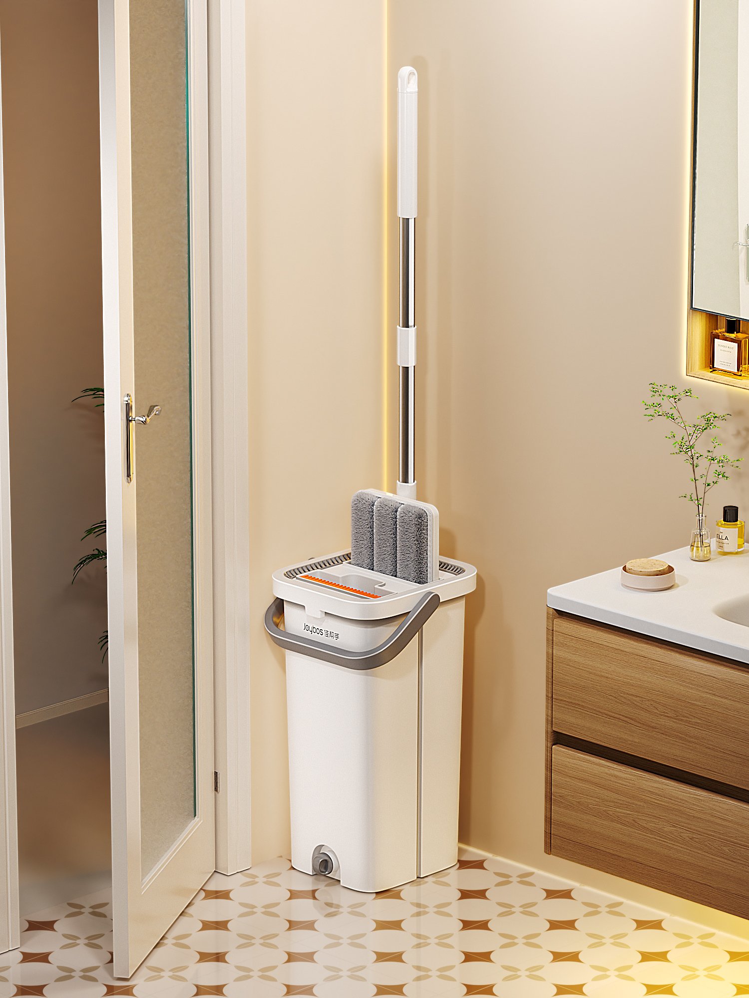 佳帮手一拖净免手洗刮刮乐拖把实现光脚自由