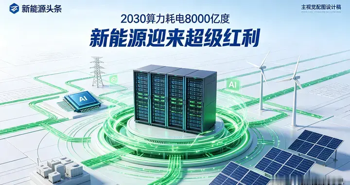 十五五重磅定调！2030算力耗电8000亿度，新能源迎来超级红利！