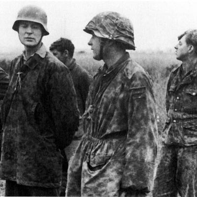 老派历史：这几张是被俘的党卫军士兵画面。