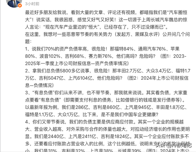 李云飞反驳魏建军，重新认识比亚迪的财务逻辑