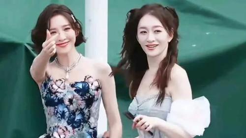 喜子影视短剧：李小冉与唐艺昕同框，美到窒