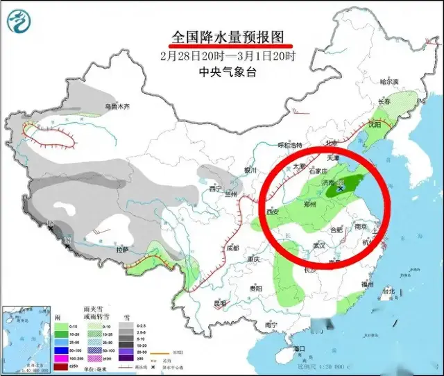 新的预报来了！雨雪中心要到安徽北部，图标都变紫了，雪得多大？