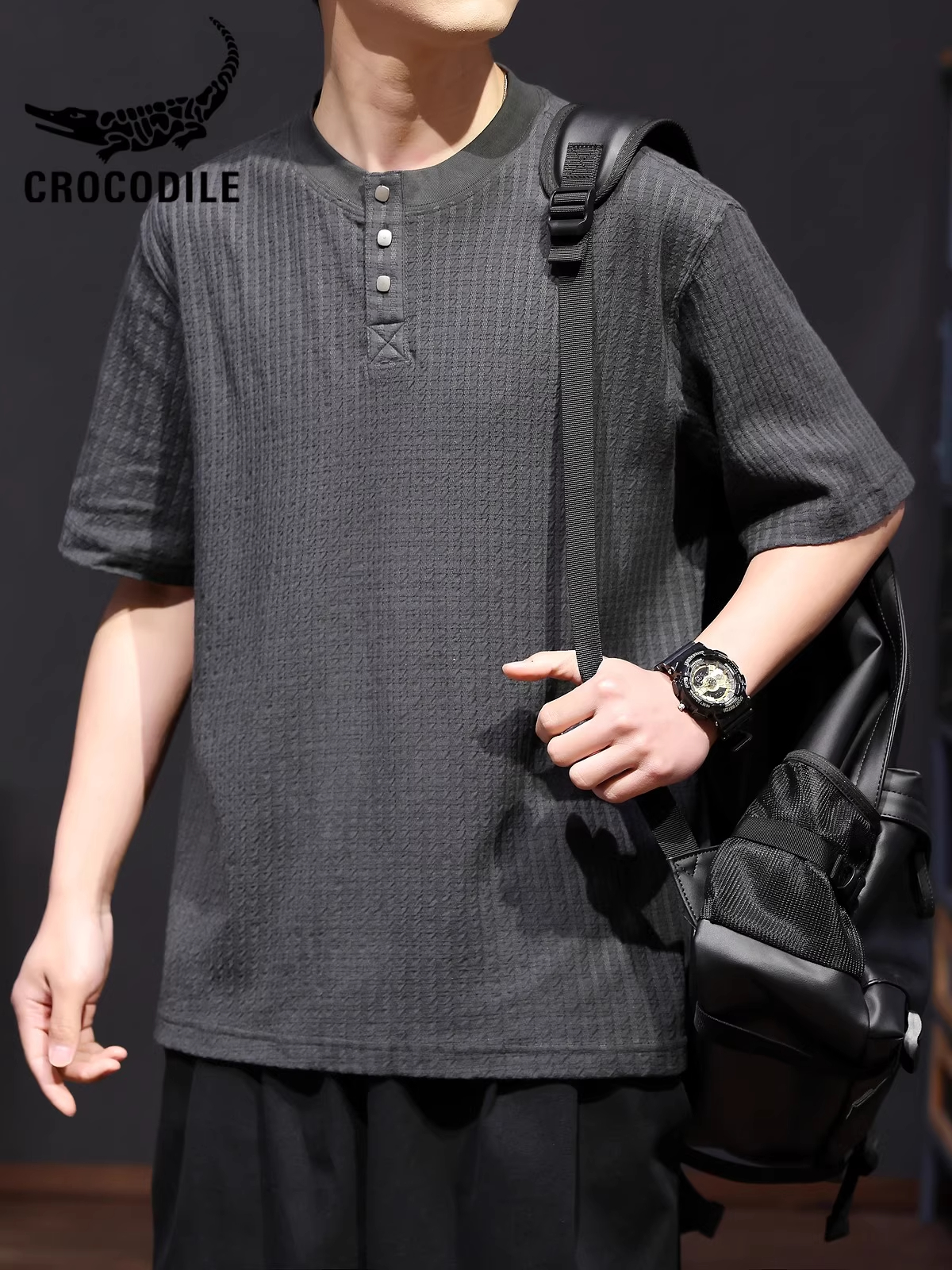 鳄鱼恤夏季新款美式休闲短袖t恤