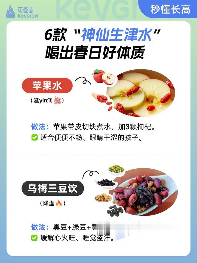 津液不足影响长高！6款神仙生津水配方大公开