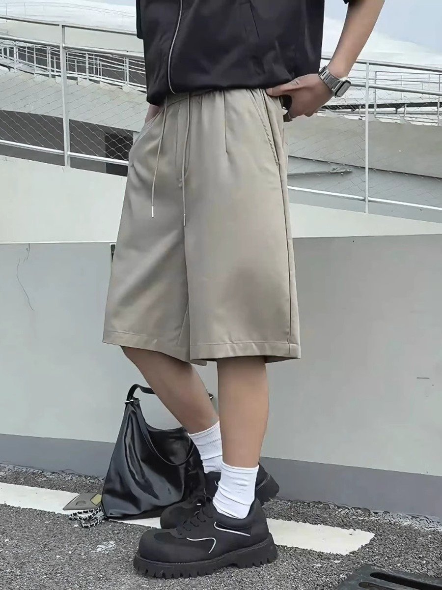 卡其色冰丝速干短款男夏季美式潮牌五分裤子