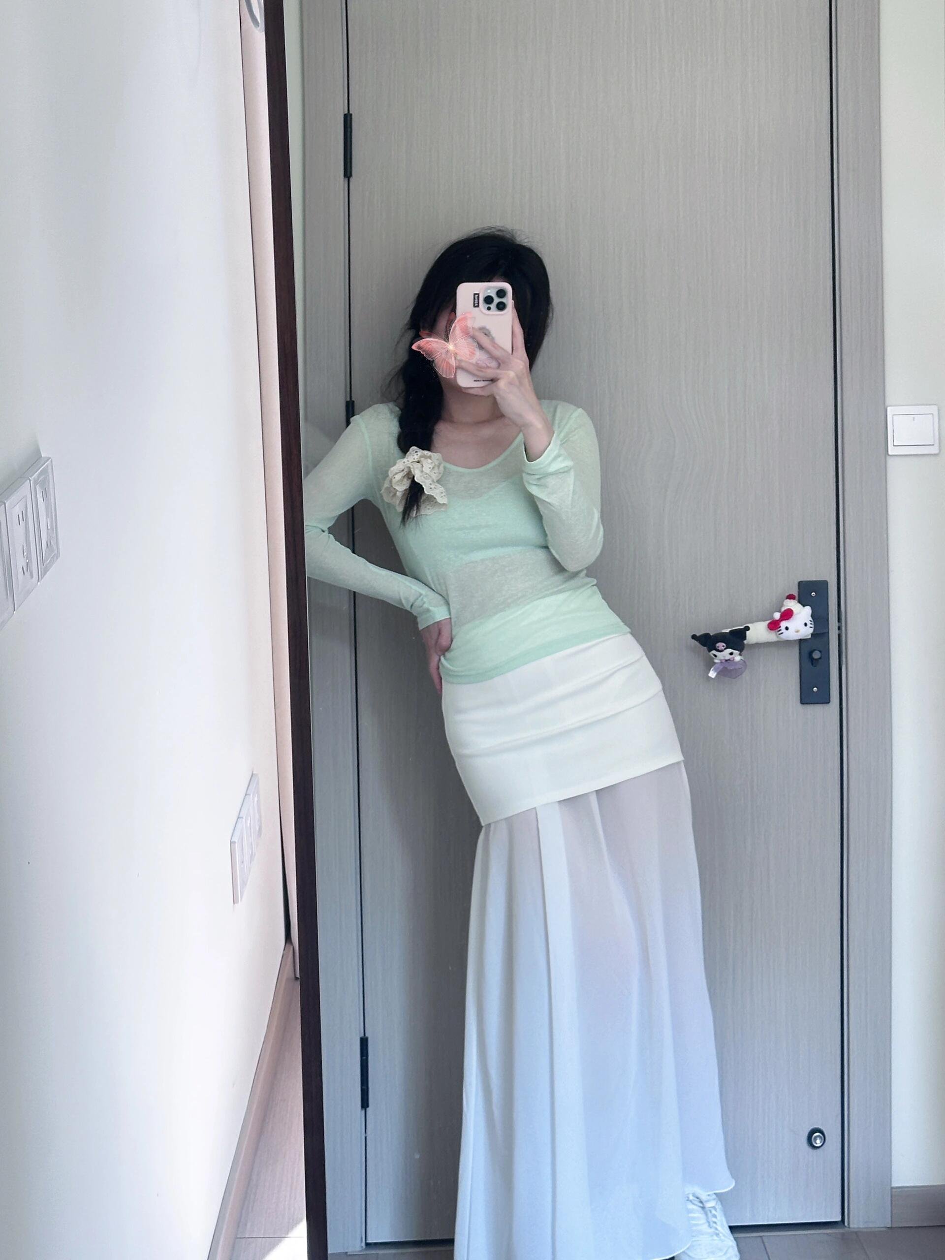 开春季流行长裙穿搭一整套装