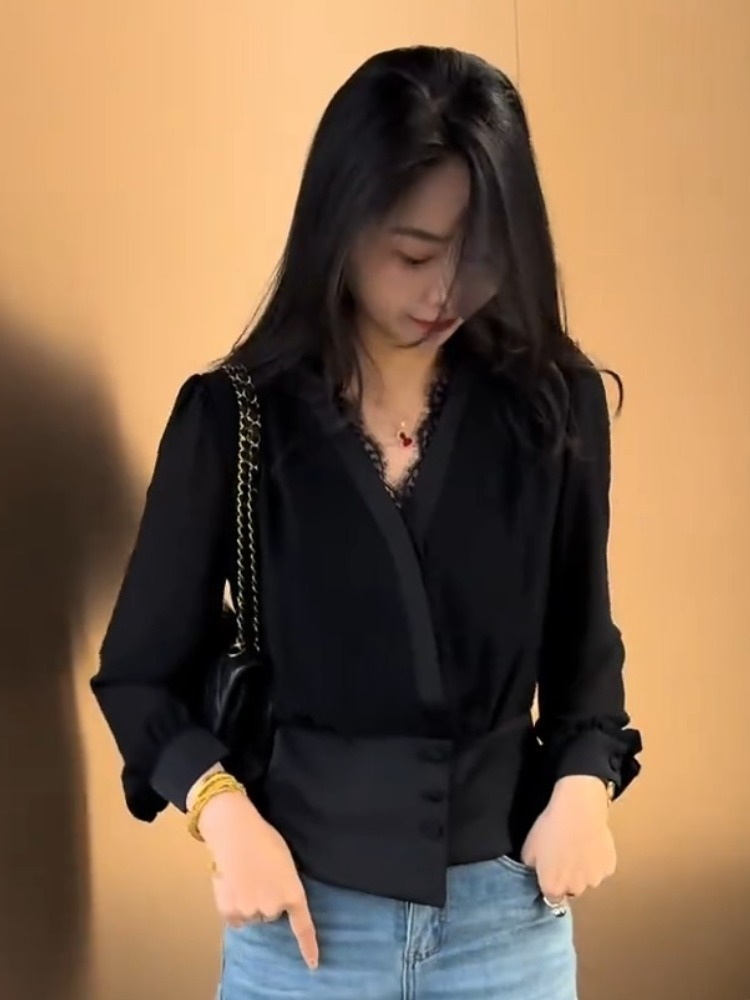 今年流行爆款小众设计感高级感衬衫