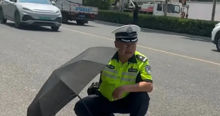 烈日下的守护！聊城街头这一幕，刷屏朋友圈，暖了一座城
