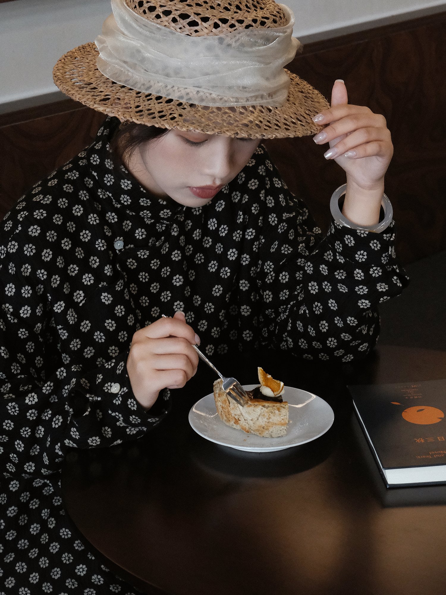 puretea茶愫中式斜襟裙