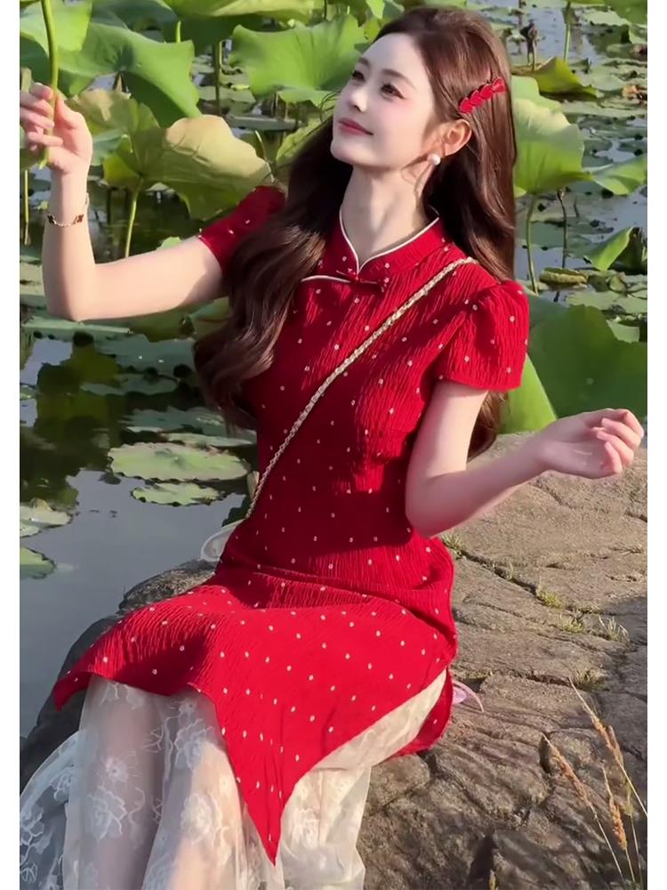 红色连衣裙亲测|气质女神范