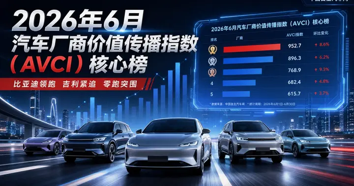 6月汽车厂商价值传播指数