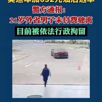 亮晶晶：合肥奥迪车加油逃单被抓到了，是2
