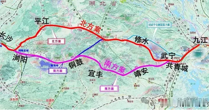 湖南始终支持长九高铁北线，江西坚持南线真的只为南昌枢纽？