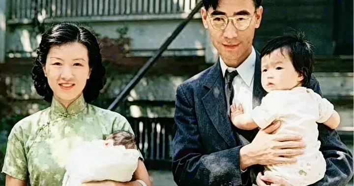 这是47岁的郭永怀一家三口的合影，都看看吧，一家的颜值非常的高