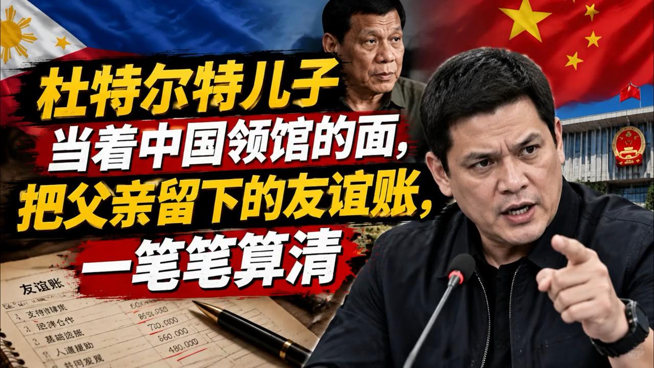 杜特尔特儿子当着中国领馆的面，把父亲留下的友谊账，一笔笔算清