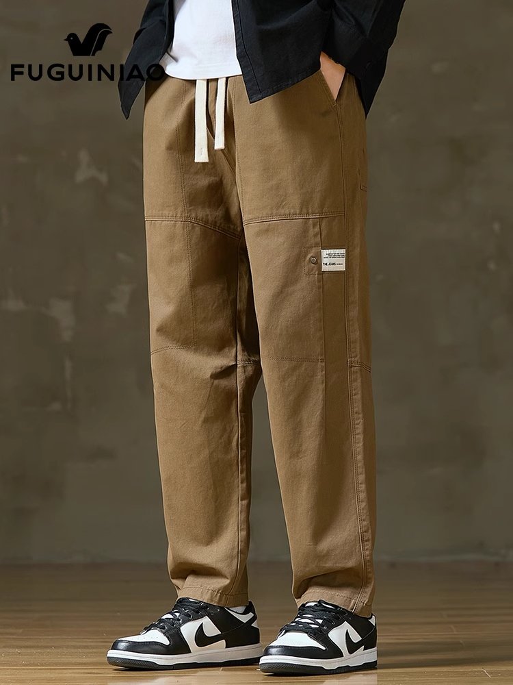 富贵鸟纯棉男士阔腿裤