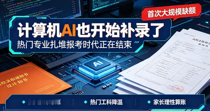 物极必反！计算机 AI 扎堆时代落幕，大批热门专业现身补录名单