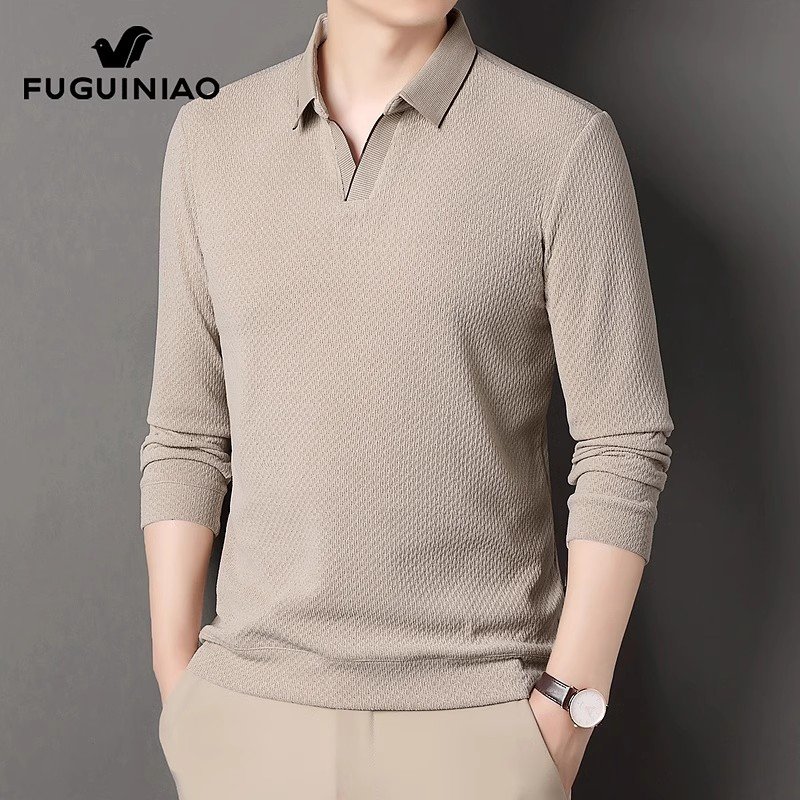 男士长袖t恤春季新款休闲打底Polo衫男