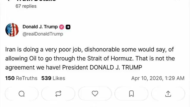 蜻蜓谈天下：特朗普4月10日在社交媒体发