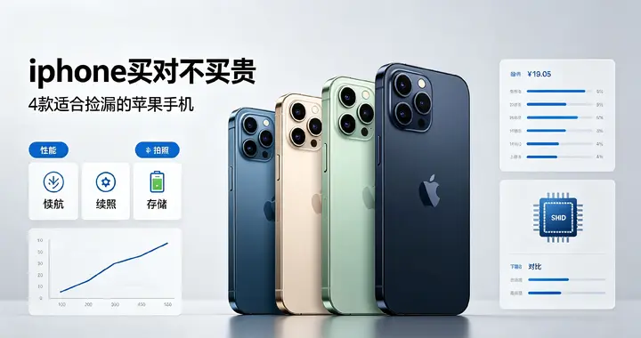iPhone买对不买贵！4款高性价比机型，耐用能用五年