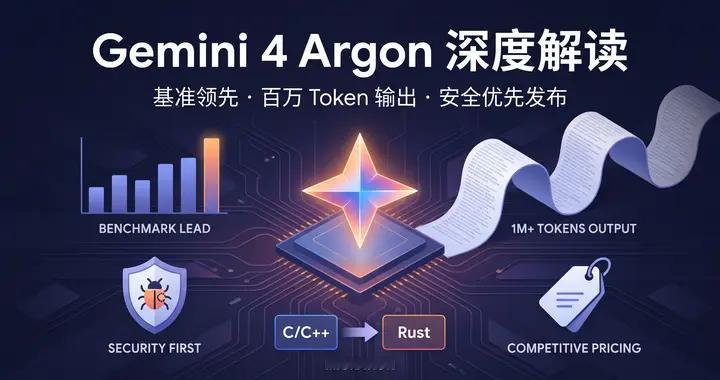 谷歌跳过 3.5 Pro 直上 Gemini 4 Argon：基准成绩、百万 Token 输出与定