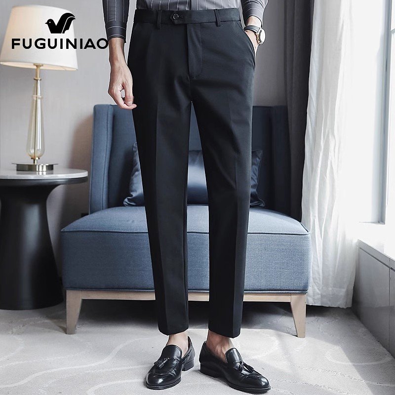 九分休闲裤男士高级感商务西裤冬季长裤子男