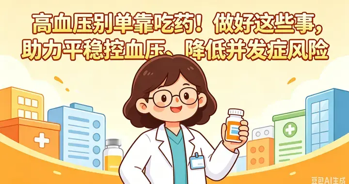 高血压别单靠吃药！做好这些事，助力平稳控血压、降低并发症风险