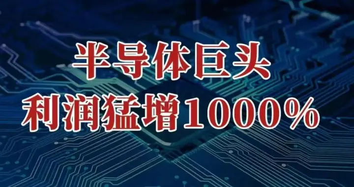 突破技术垄断，半导体巨头，利润猛增1000%！