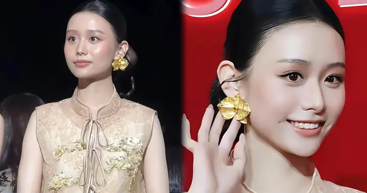 王晓慧时尚首秀美得夺目：新中式战袍，高级优雅，不输国脸周涛