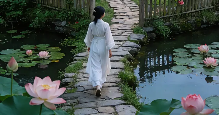 云雾深山藏仙境！青砖农舍爬满蔷薇，古风佳人踏径而来，是我向往