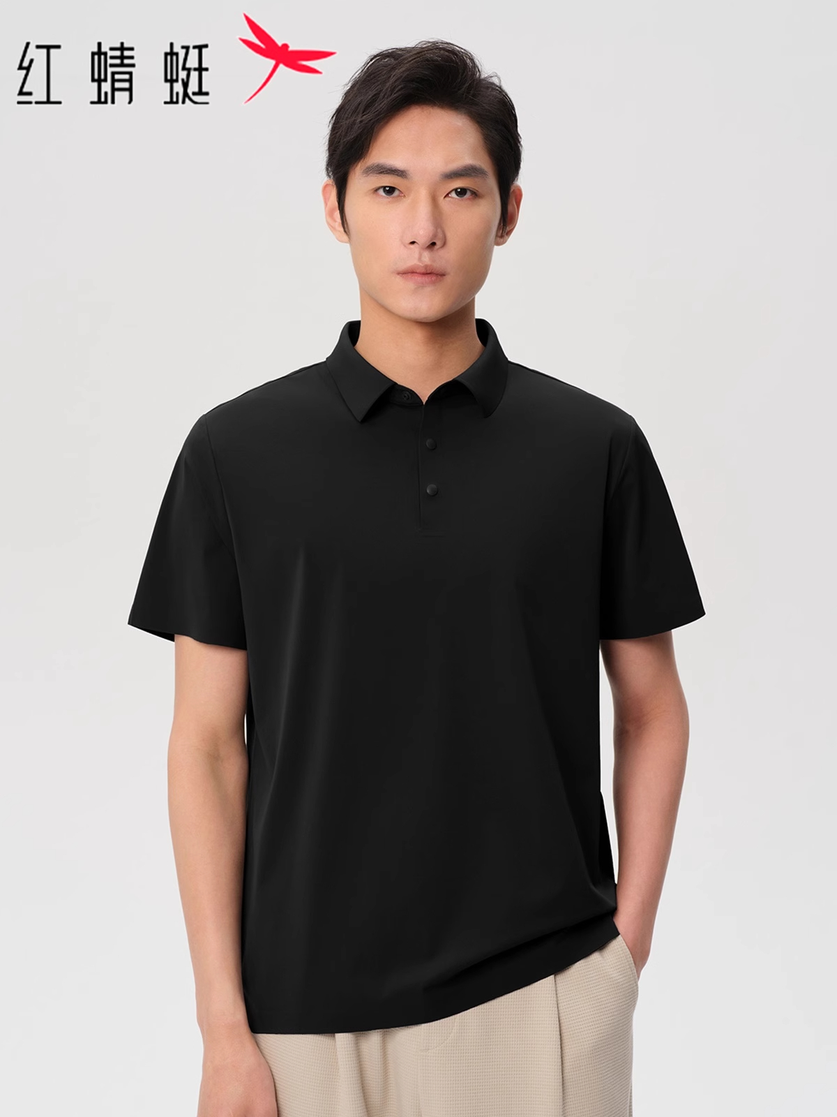 红蜻蜓休闲短袖t恤男士夏季新款Polo衫