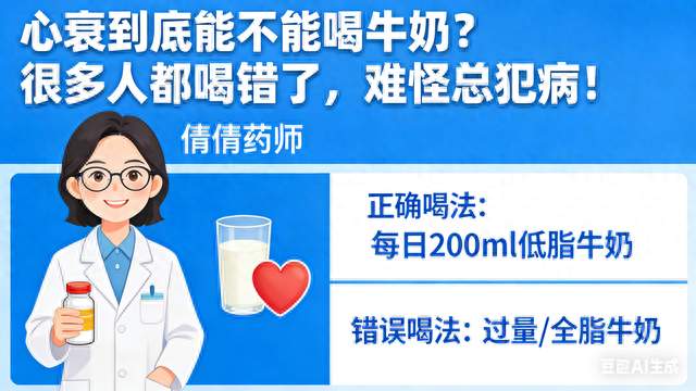 心衰到底能不能喝牛奶？很多人都喝错了，难怪总犯病！