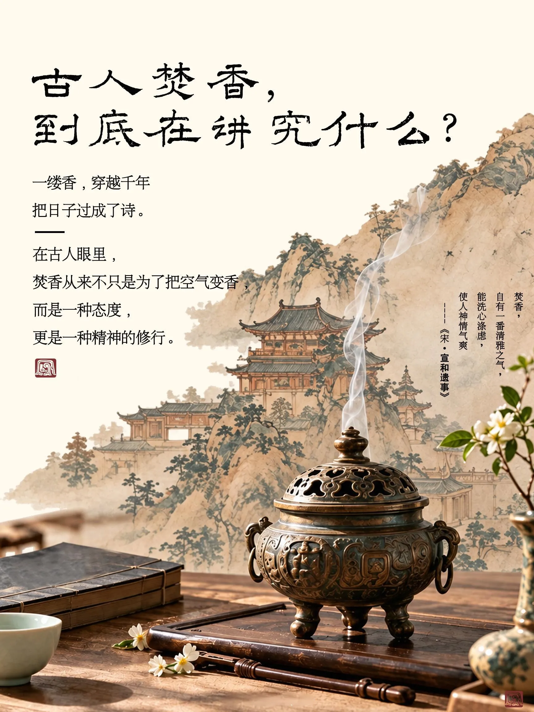 同样是点香，为什么古人叫雅事？ 古人的生活里，总藏着许多看似寻常、实则...