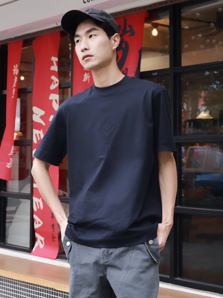 阿玛尼男女全棉宽松圆领正肩T恤