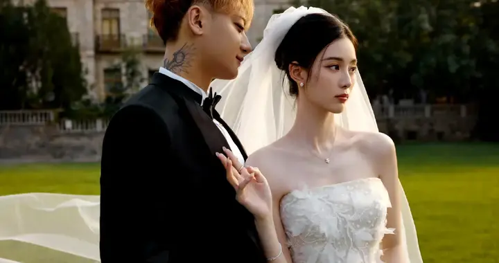 黄子韬徐艺洋接吻婚纱照男帅女美，但是却感觉是再见，爱人