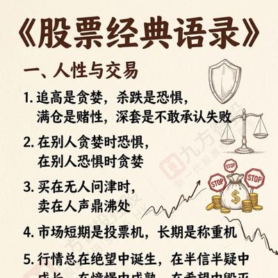 优质资产收藏家：散户必背！18条股市经典