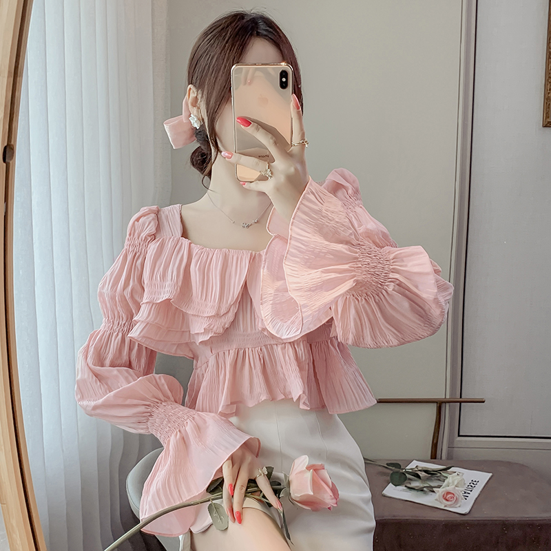 早秋法式衬衫穿搭