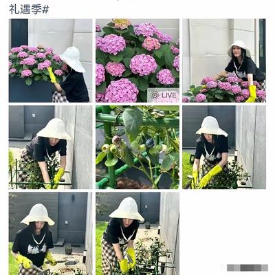 优优时尚穿搭：5月20日，秦岚在社交平台
