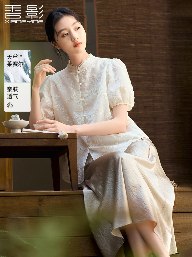 香影新中式国风衬衫女