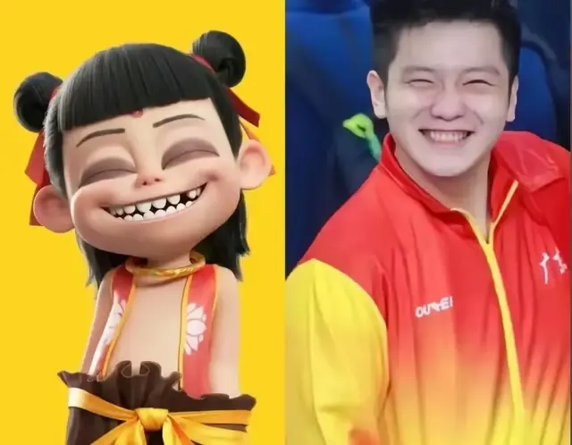 网友太有才了！把樊振东与哪吒联系在一起，简直一模一样！