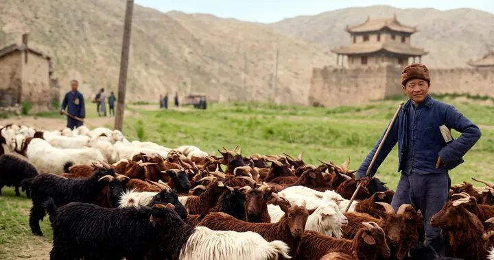 山西省晋中市：1938年，侵华日军镜头里的灵石县老城墙和古介庙