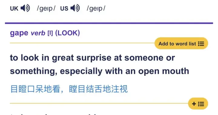 英语高级词汇：gape