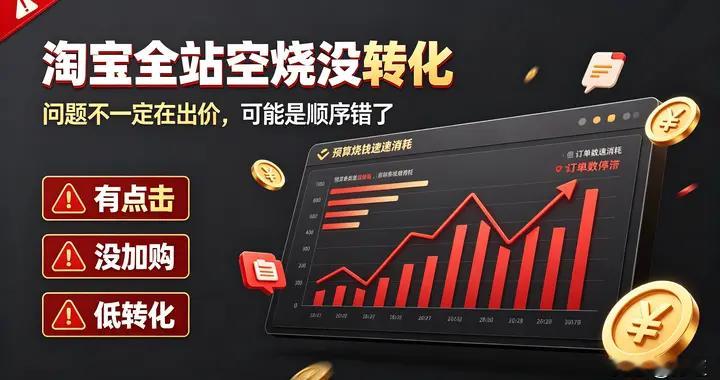 淘宝全站乱开，钱烧光订单不见，根源是投放顺序错了