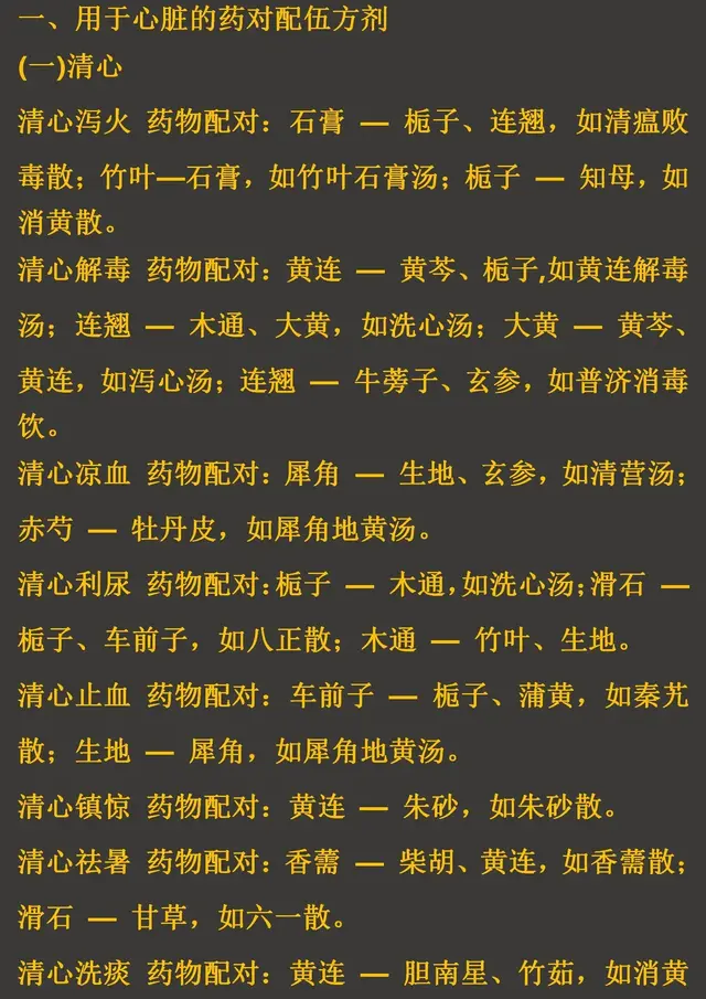 老中医整理的中药配对大全，帮你省去记口诀的时间！