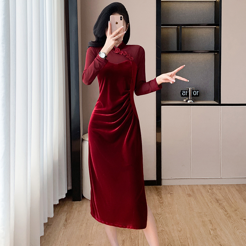 复古连衣裙子礼服内搭