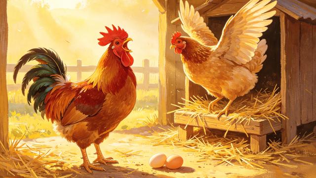 羽曰徵语：公鸡报晓喔喔啼， 母鸡闻声匆匆