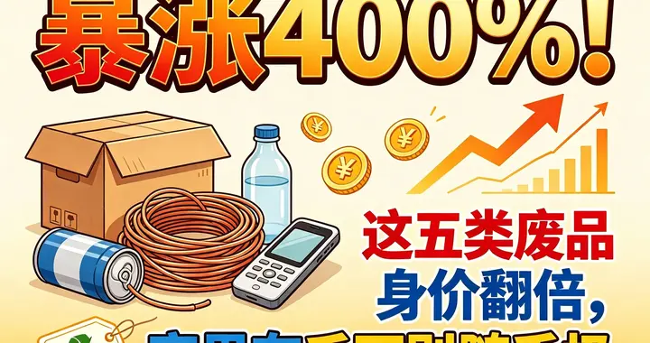 暴涨400%！这五类废品身价翻倍，家里有千万别随手扔