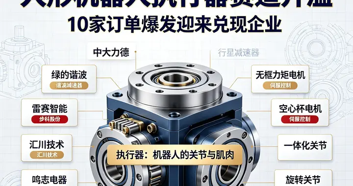 人形机器人执行器赛道升温，10家订单爆发迎来兑现企业