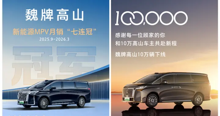 七连冠+十万台！魏牌高山，凭什么成为家庭出游首选？